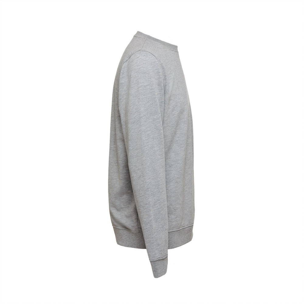THC COLOMBO promotional sweatshirt in heather light grey (detail view) with custom logo branding