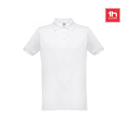 THC BERLIN WH 3XL promotional polo shirt (complete set view) with custom logo branding