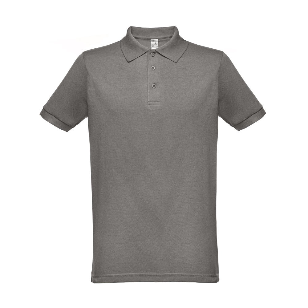 THC BERLIN 3XL promotional polo shirt in grey with custom logo branding