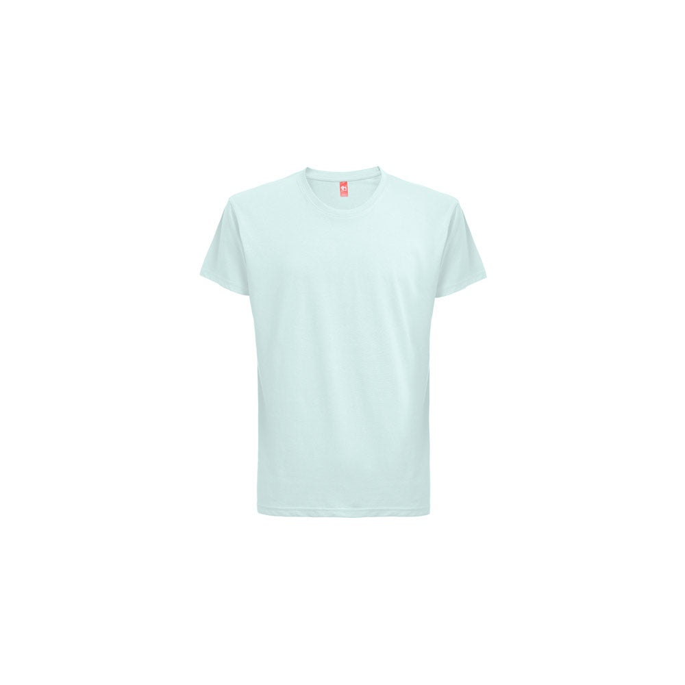 THC FAIR SMALL promotional t-shirt in light blue with custom logo branding