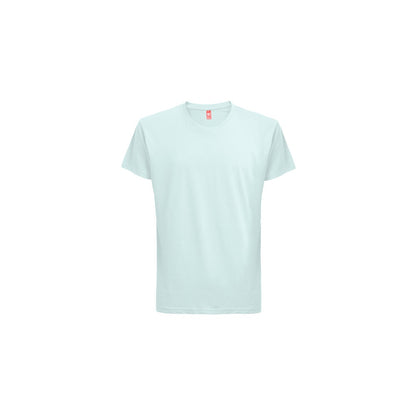 THC FAIR SMALL promotional t-shirt in light blue with custom logo branding