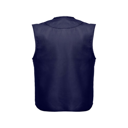 THC PIXEL promotional jacket in navy blue (detail view) with custom logo branding