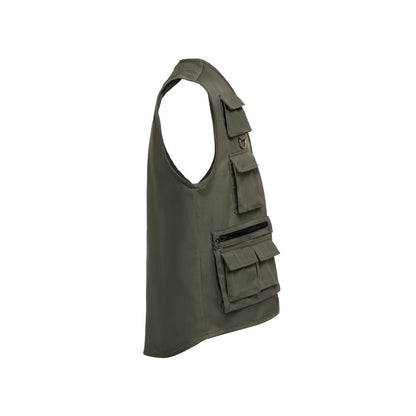 THC PIXEL 3XL promotional jacket in army green (detail view) with custom logo branding