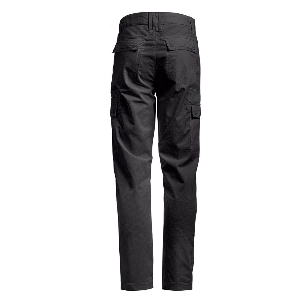 THC CARGO promotional workwear garment in black (detail view) with custom logo branding