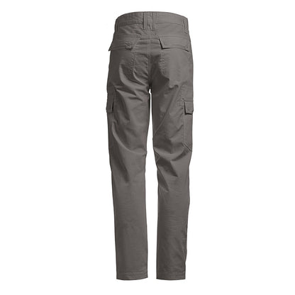 THC CARGO promotional workwear garment in grey (detail view) with custom logo branding