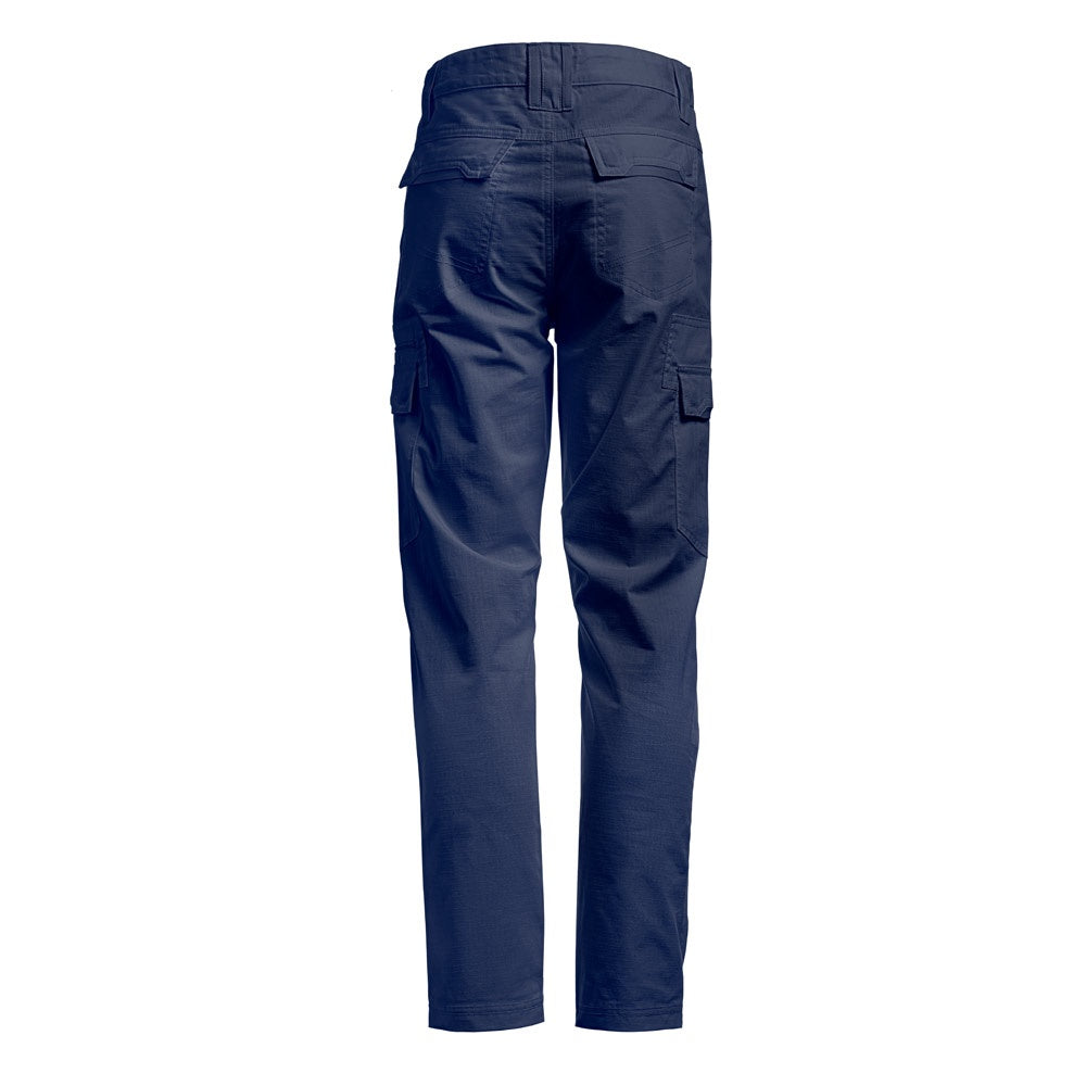THC CARGO promotional workwear garment in navy blue (detail view) with custom logo branding