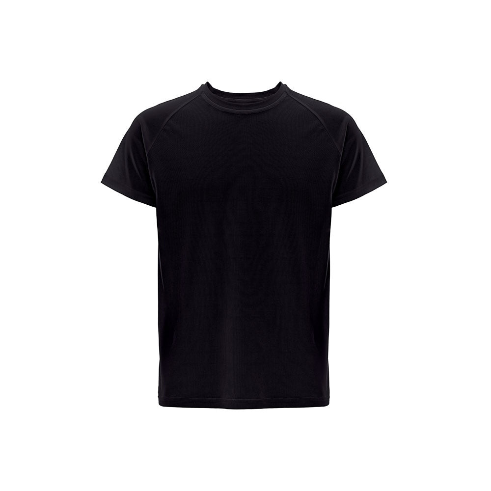 THC MOVE promotional t-shirt in black with custom logo branding