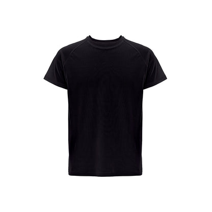 THC MOVE promotional t-shirt in black with custom logo branding