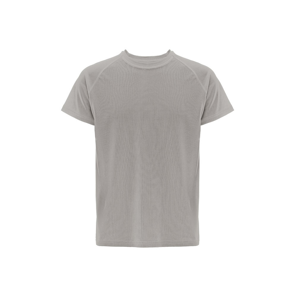 THC MOVE promotional t-shirt in light grey with custom logo branding