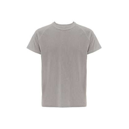THC MOVE promotional t-shirt in light grey with custom logo branding