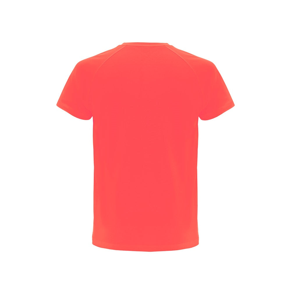 THC MOVE promotional t-shirt in dark orange (detail view) with custom logo branding
