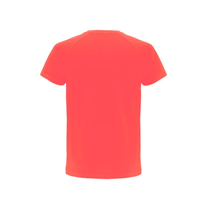 THC MOVE promotional t-shirt in dark orange (detail view) with custom logo branding