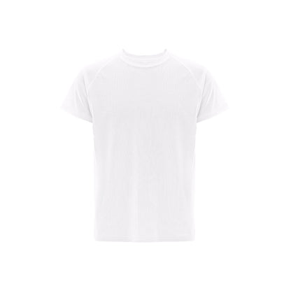 THC MOVE WH promotional t-shirt in white with custom logo branding