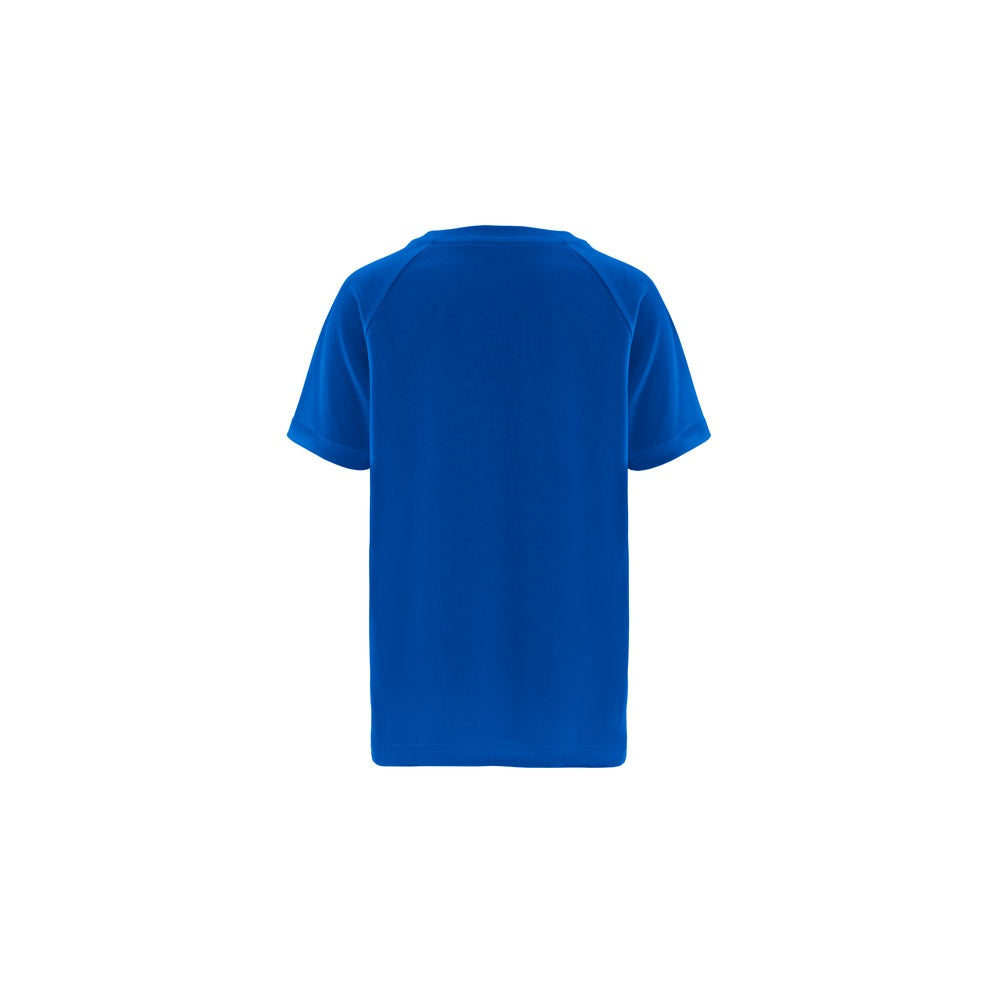 THC MOVE KIDS promotional kids' garment in royal blue (detail view) with custom logo branding