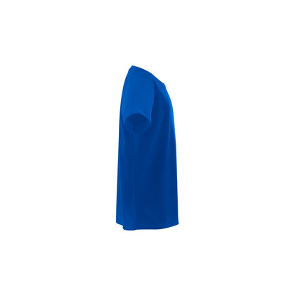 THC MOVE KIDS promotional kids' garment in royal blue (detail view) with custom logo branding