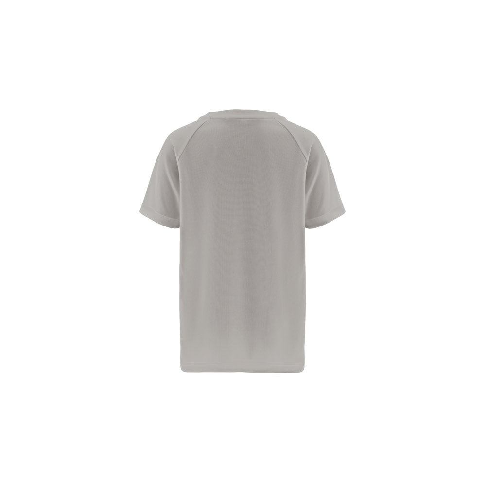 THC MOVE KIDS promotional kids' garment in light grey (detail view) with custom logo branding