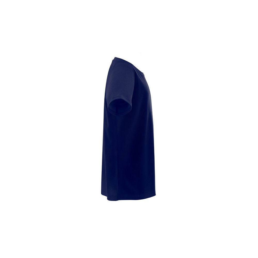 THC MOVE KIDS promotional kids' garment in navy blue (detail view) with custom logo branding