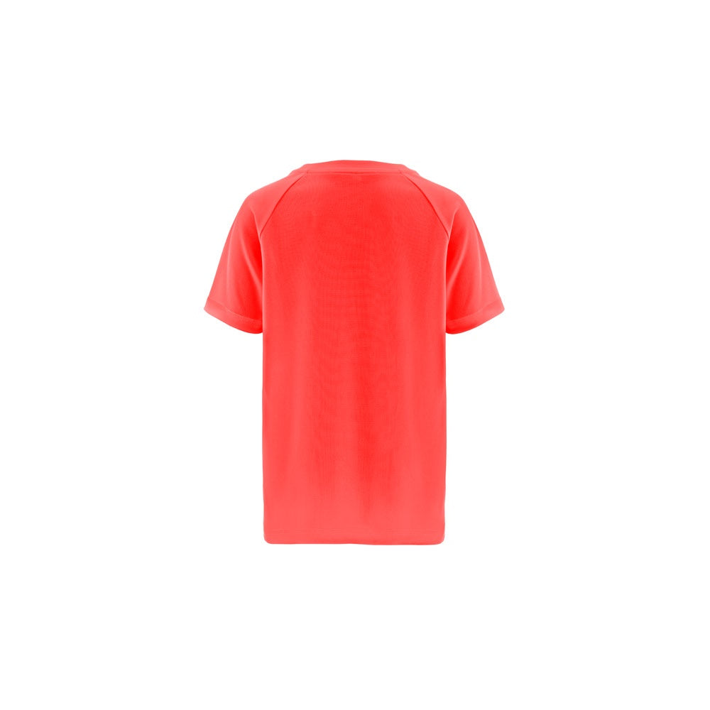 THC MOVE KIDS promotional kids' garment in dark orange (detail view) with custom logo branding