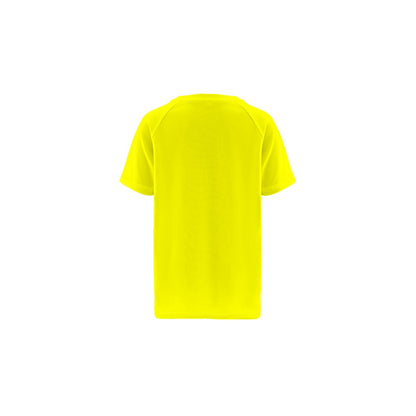 THC MOVE KIDS promotional kids' garment in hexachrome yellow (detail view) with custom logo branding