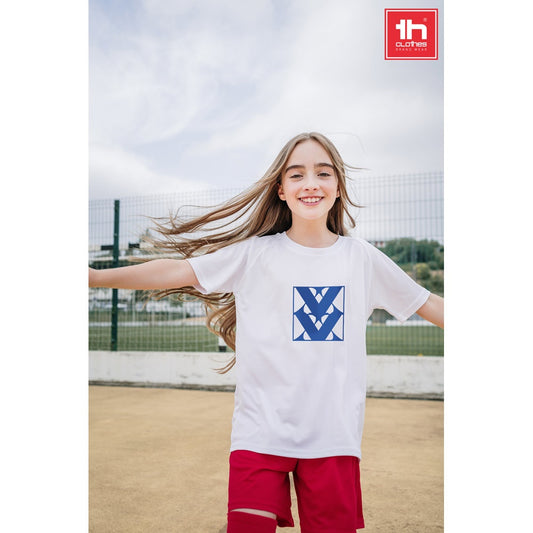 THC MOVE KIDS WH promotional kids' garment (complete set view) with custom logo branding