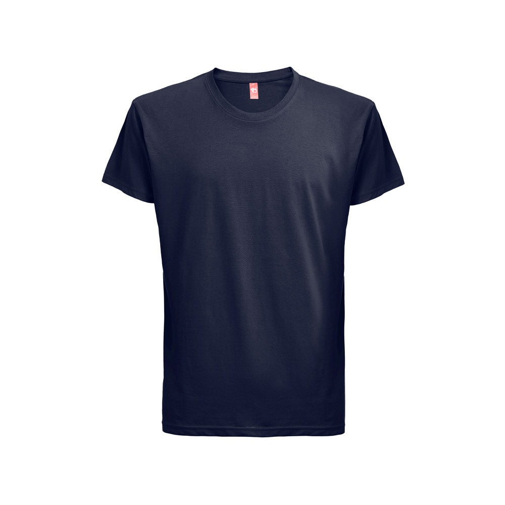 THC FAIR promotional t-shirt in blue with custom logo branding