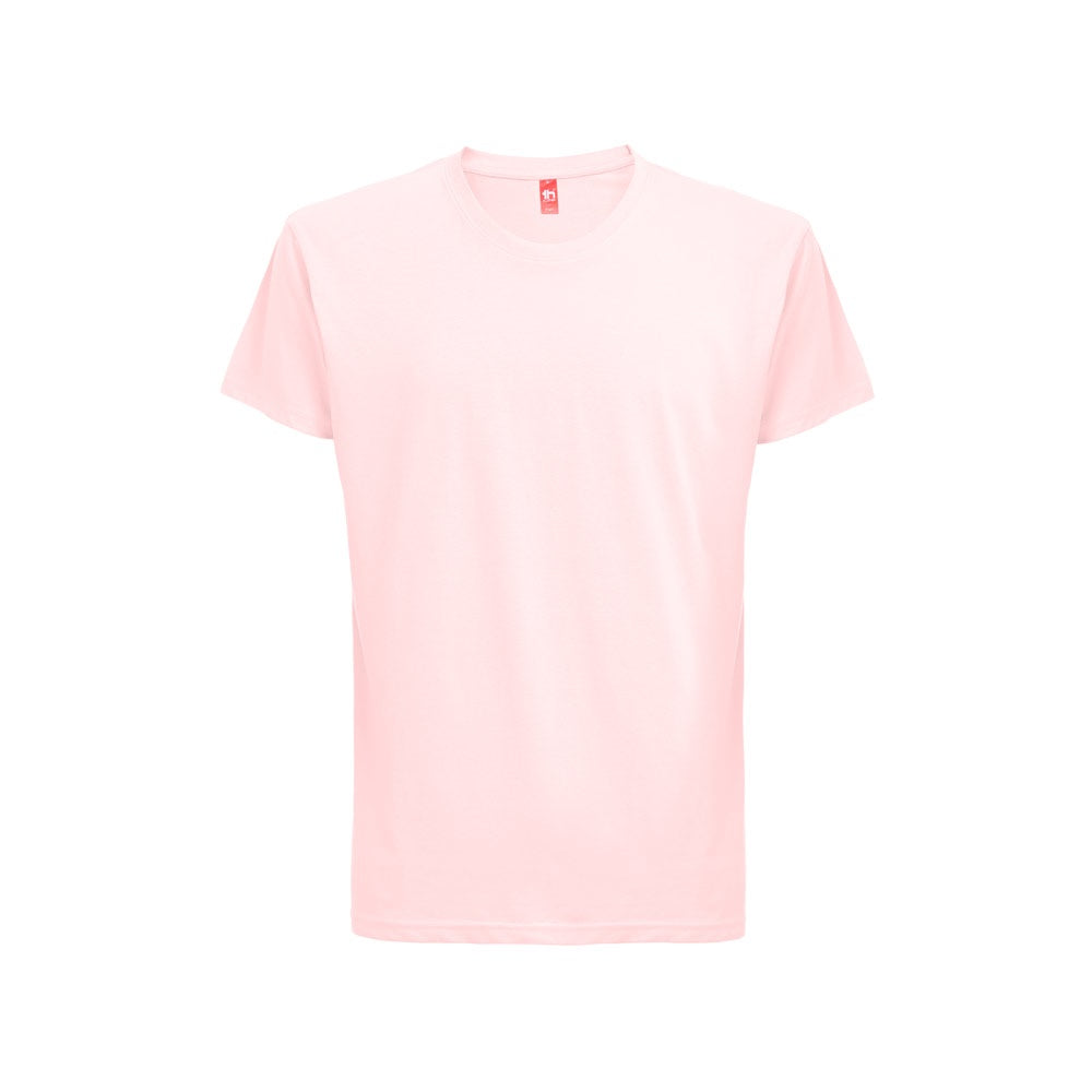 THC FAIR 3XL promotional t-shirt in pastel pink with custom logo branding