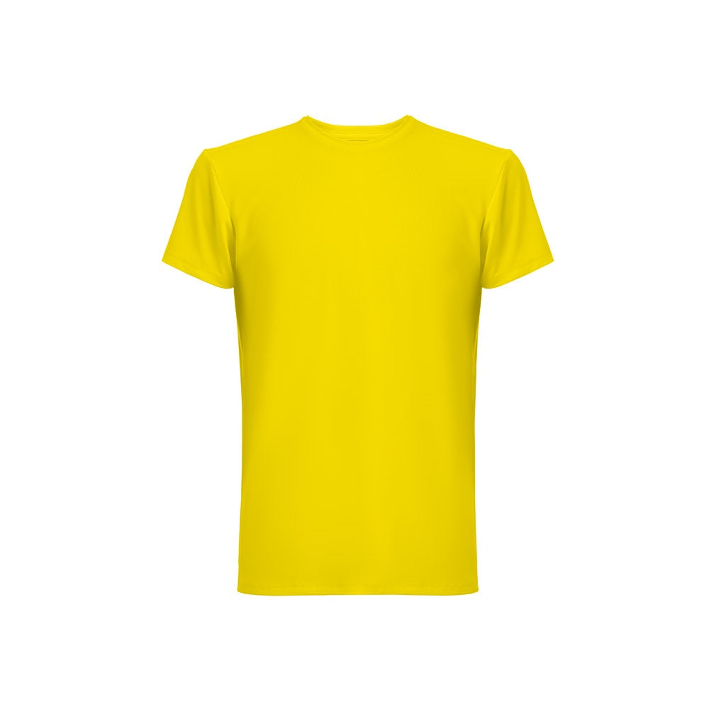 THC TUBE promotional t-shirt in yellow with custom logo branding