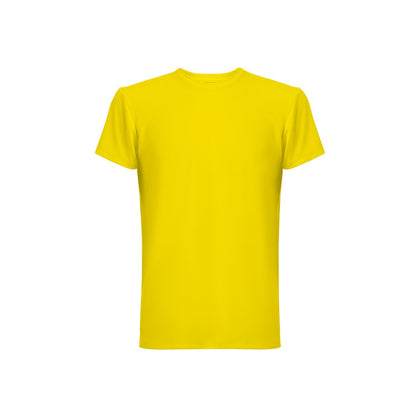 THC TUBE promotional t-shirt in yellow with custom logo branding