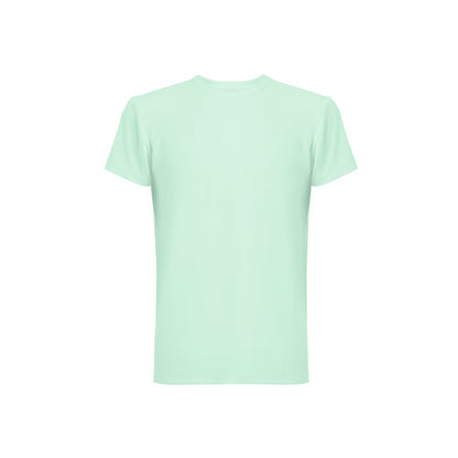 THC TUBE promotional t-shirt in turquoise green with custom logo branding