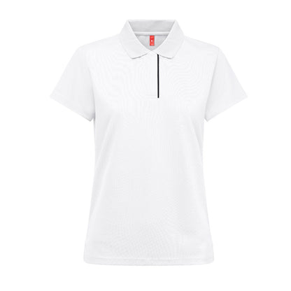 THC DYNAMIC WOMEN WH promotional polo shirt in white with custom logo branding