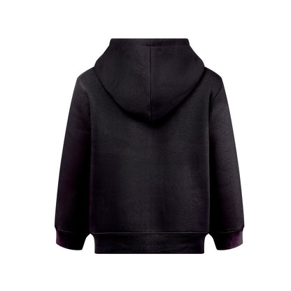 THC AMSTERDAM KIDS promotional kids' garment in black (detail view) with custom logo branding