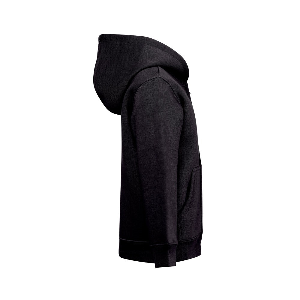 THC AMSTERDAM KIDS promotional kids' garment in black (detail view) with custom logo branding