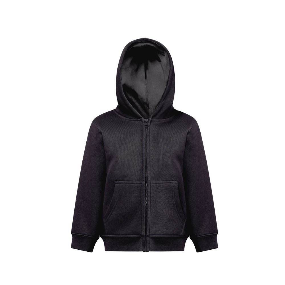 THC AMSTERDAM KIDS promotional kids' garment in black (detail view) with custom logo branding