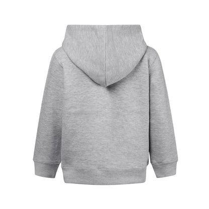 THC AMSTERDAM KIDS promotional kids' garment in heather light grey (detail view) with custom logo branding