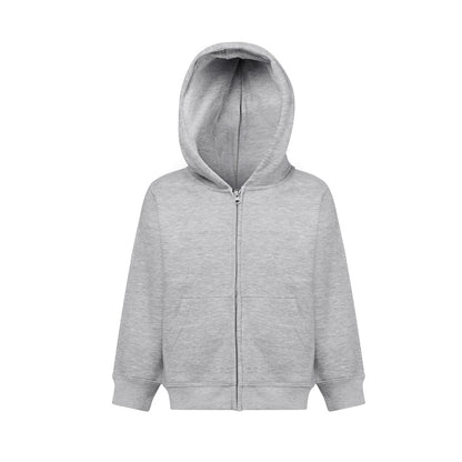 THC AMSTERDAM KIDS promotional kids' garment in heather light grey (detail view) with custom logo branding