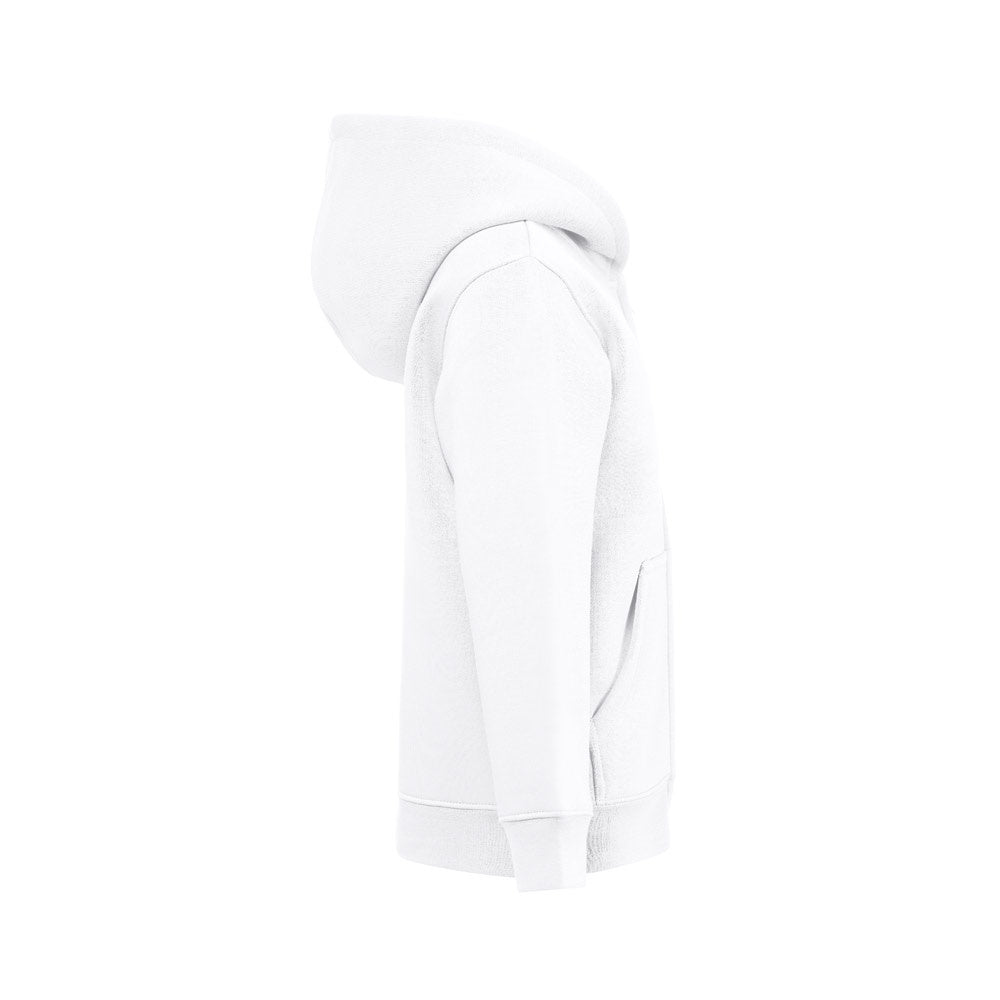 THC AMSTERDAM KIDS WH promotional kids' garment in white (detail view) with custom logo branding