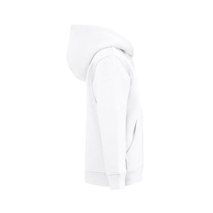 THC AMSTERDAM KIDS WH promotional kids' garment in white (detail view) with custom logo branding