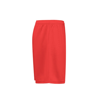 THC MATCH promotional sports garment in red (detail view) with custom logo branding