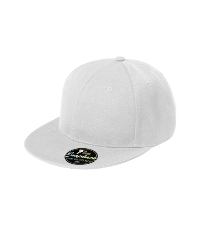 MALFINI RAP 6P Unisex cap in white - promotional clothing printed with your company logo