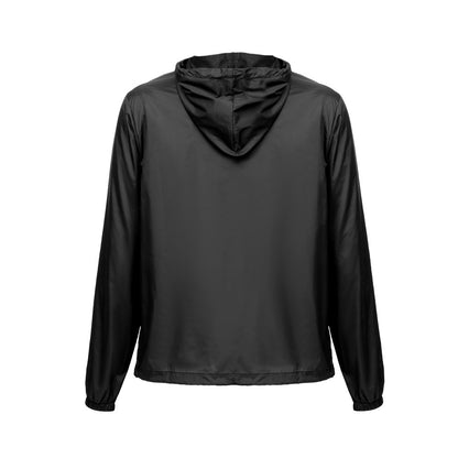 THC DUBLINERS promotional jacket in black (detail view) with custom logo branding