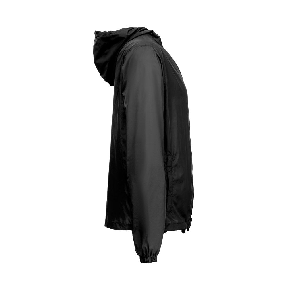 THC DUBLINERS promotional jacket in black (detail view) with custom logo branding