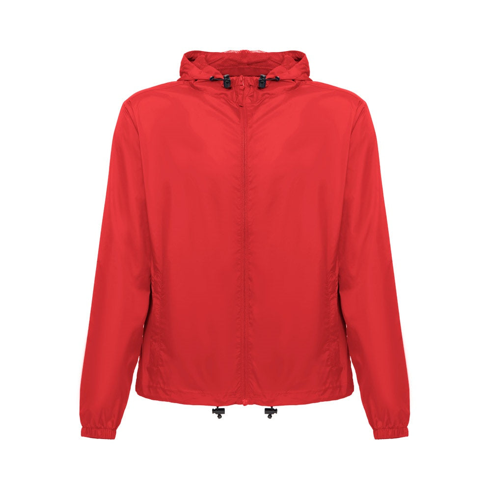 THC DUBLINERS promotional jacket in red with custom logo branding