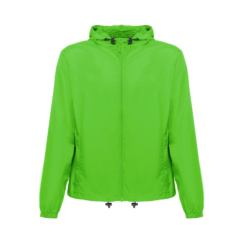 THC DUBLINERS promotional jacket in lime green with custom logo branding