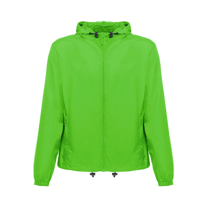 THC DUBLINERS promotional jacket in lime green with custom logo branding