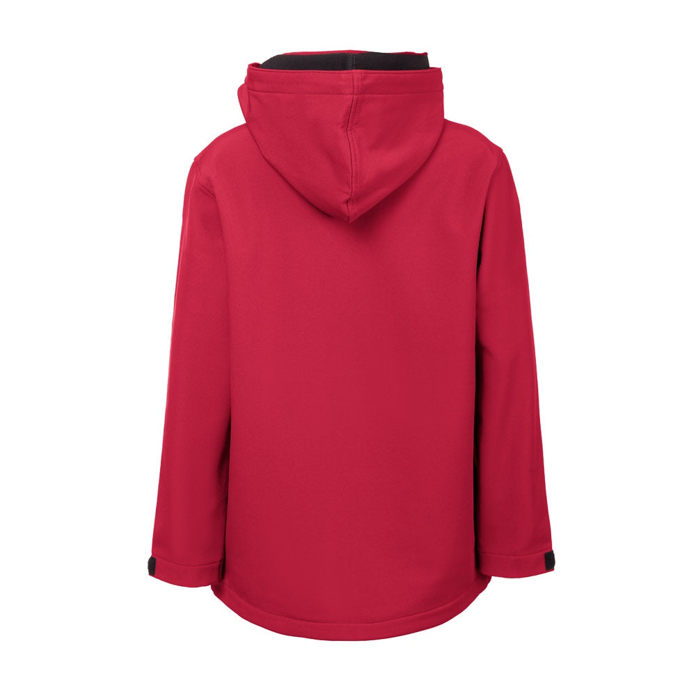 THC ZAGREB KIDS promotional kids' garment in red (detail view) with custom logo branding