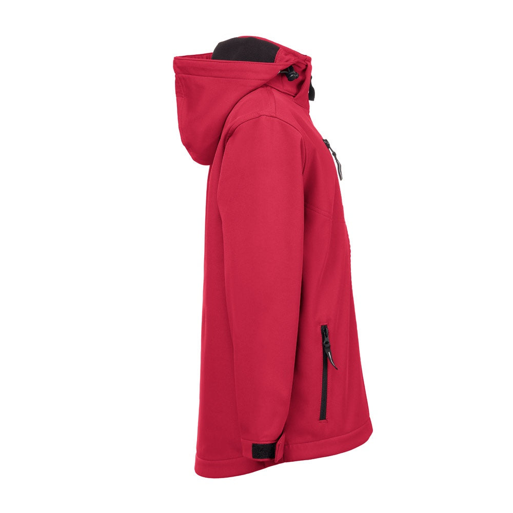 THC ZAGREB KIDS promotional kids' garment in red (detail view) with custom logo branding