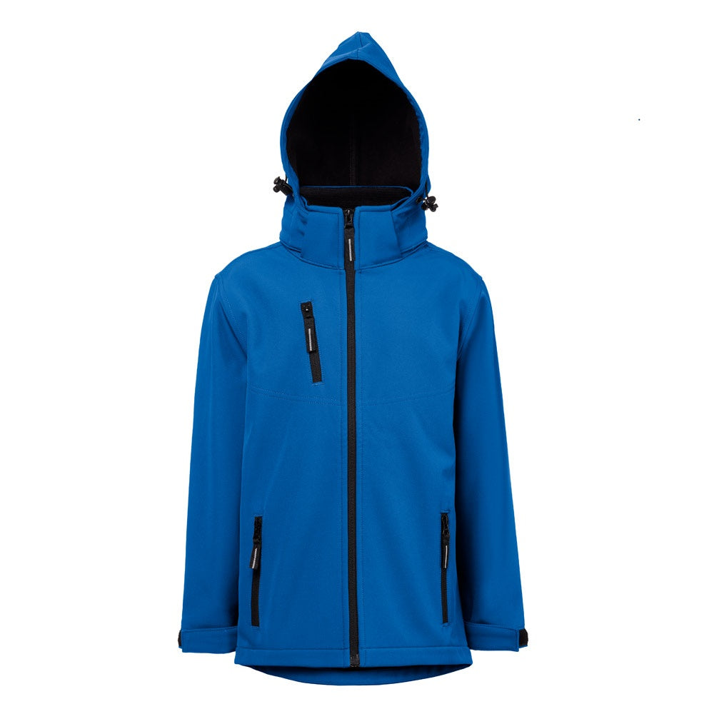 THC ZAGREB KIDS promotional kids' garment in royal blue (detail view) with custom logo branding