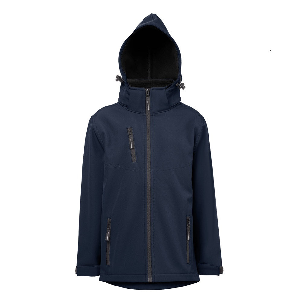 THC ZAGREB KIDS promotional kids' garment in navy blue (detail view) with custom logo branding