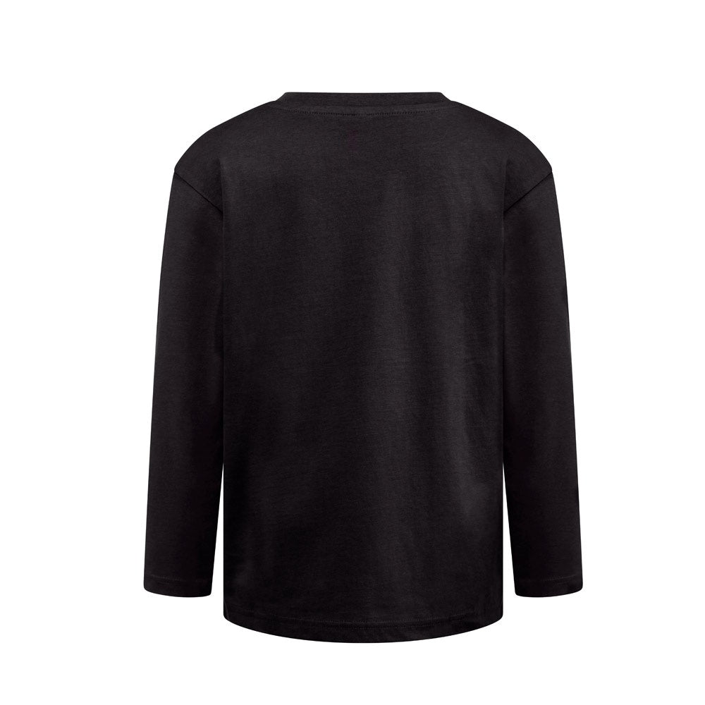 THC BUCHAREST KIDS promotional kids' garment in black (detail view) with custom logo branding
