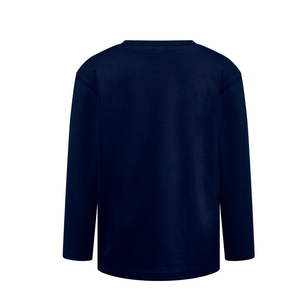 THC BUCHAREST KIDS promotional kids' garment in blue (detail view) with custom logo branding